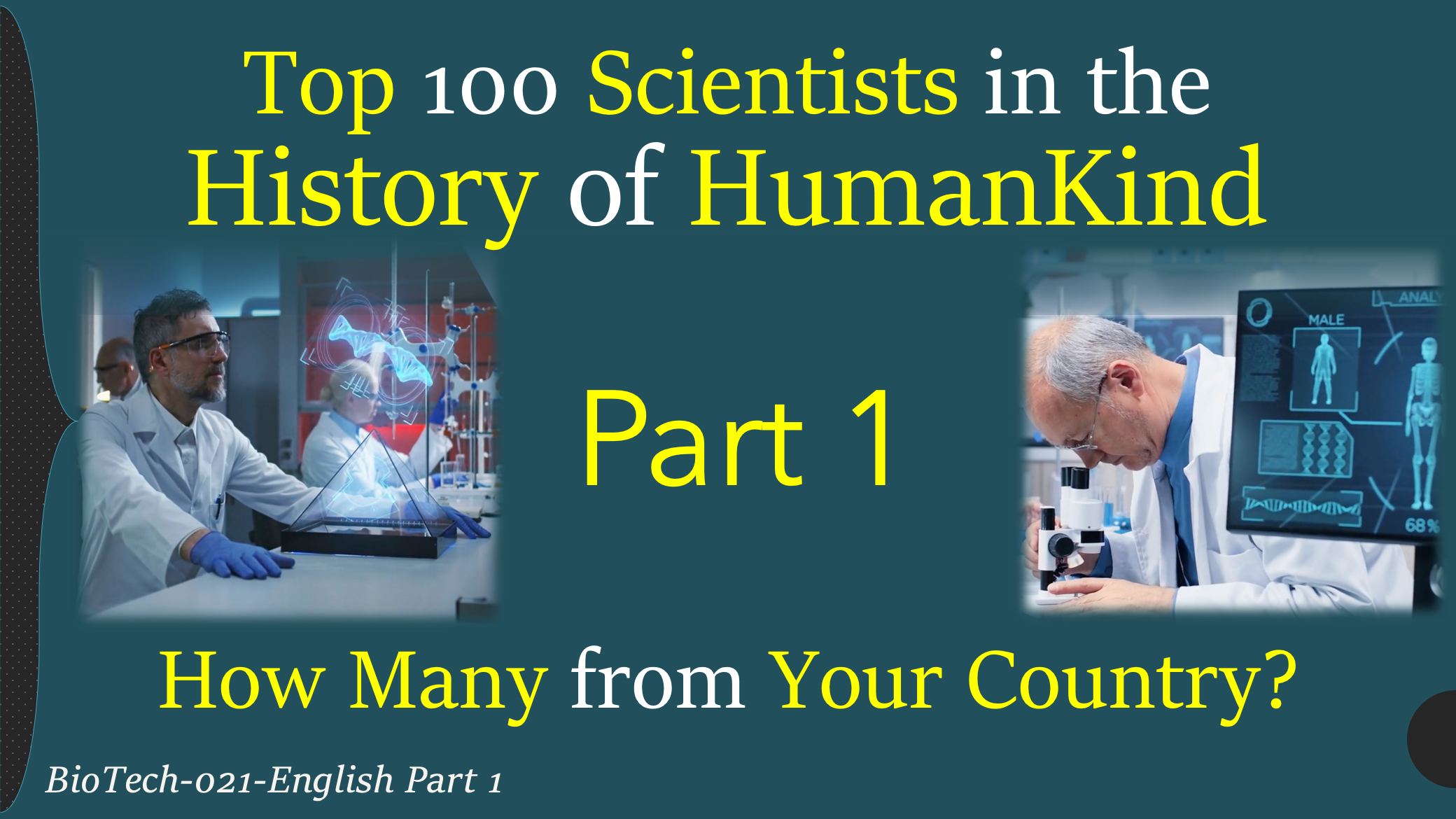 Top 100 Scientists in the History of Humankind (Part 1)